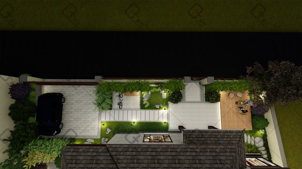 楼顶别墅庭院花园设计