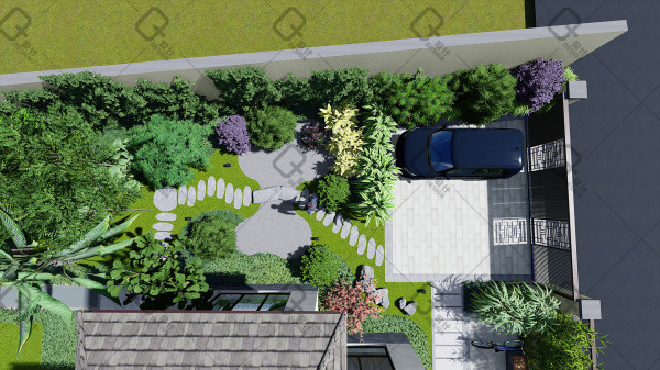 屋顶花园庭院别墅设计